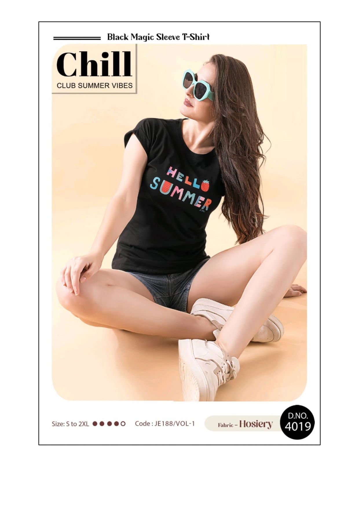 Black Magic 4019 Hosiery Cotton Sleeve Tshirt Wholesale Shop In Surat